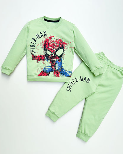 Spiderman Printed Full Sleeve Co-ord Set