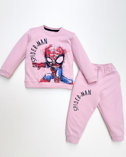 Spiderman Printed Full Sleeve Co-ord Set