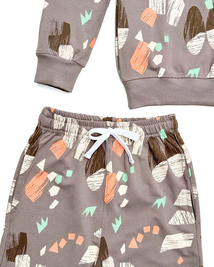 Abstract Printed Full Sleeves Co-ord Set