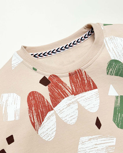 Abstract Printed Full Sleeves Co-ord Set