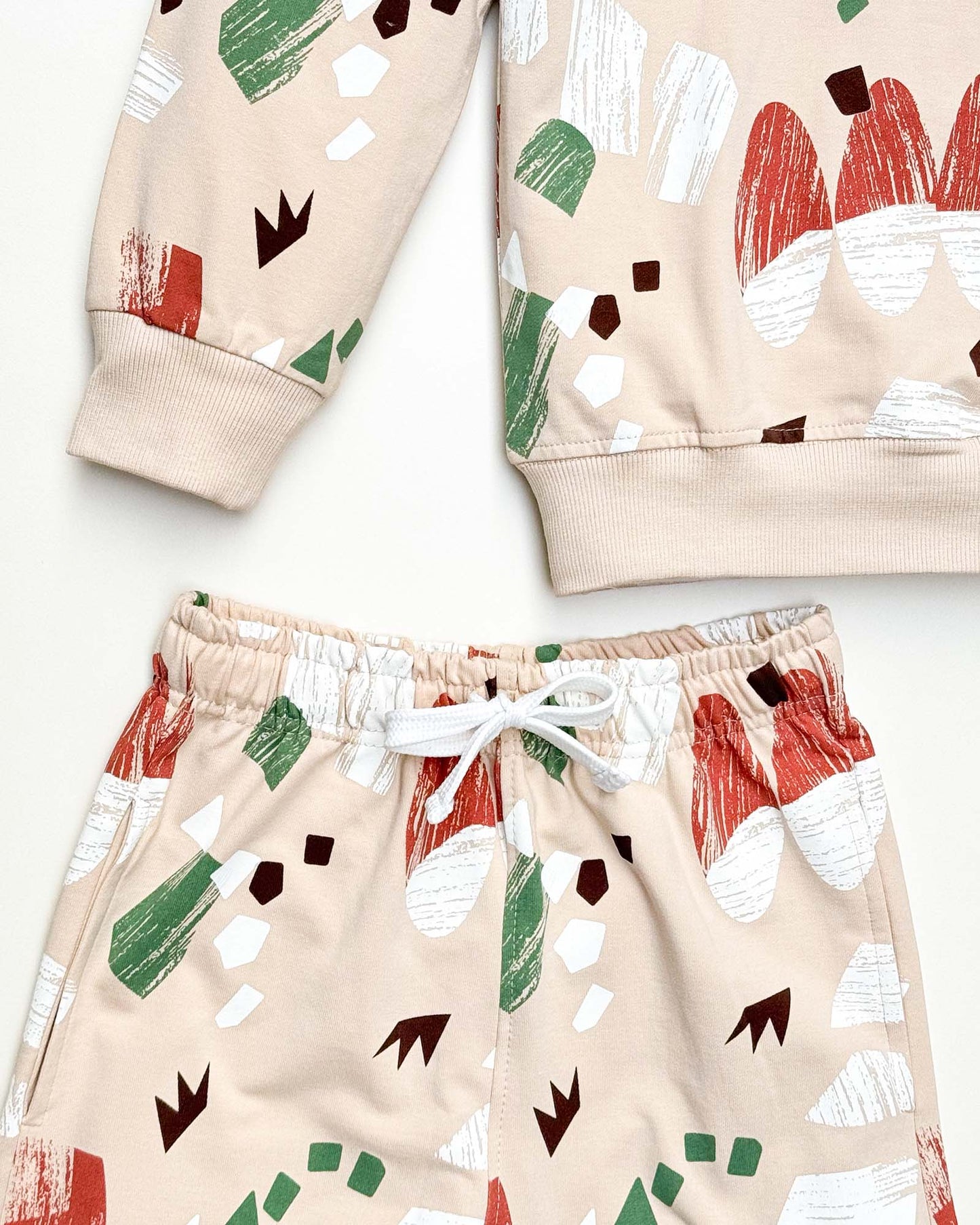 Abstract Printed Full Sleeves Co-ord Set