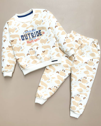 Ameoba Printed Fleeced Co-ord Set