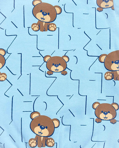 Fun Teddy Printed Fleeced Co-ord Set