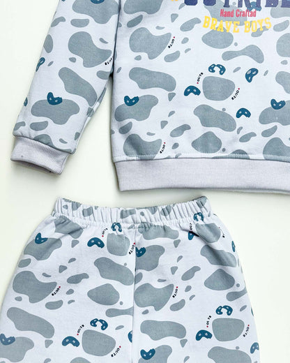 Ameoba Printed Fleeced Co-ord Set