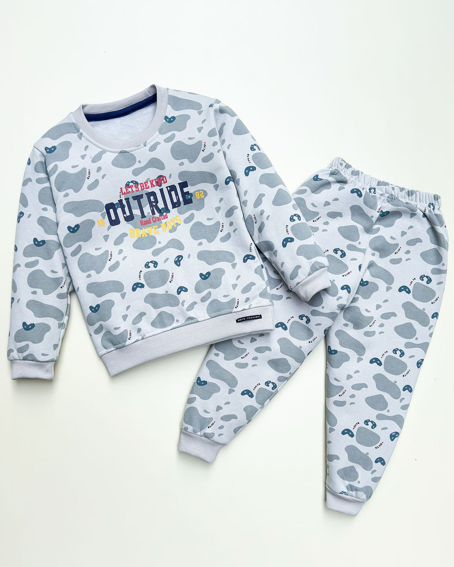 Ameoba Printed Fleeced Co-ord Set