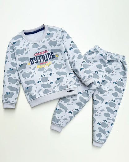 Ameoba Printed Fleeced Co-ord Set