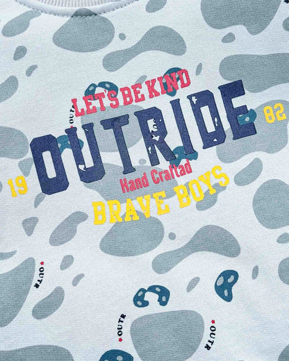 Ameoba Printed Fleeced Co-ord Set