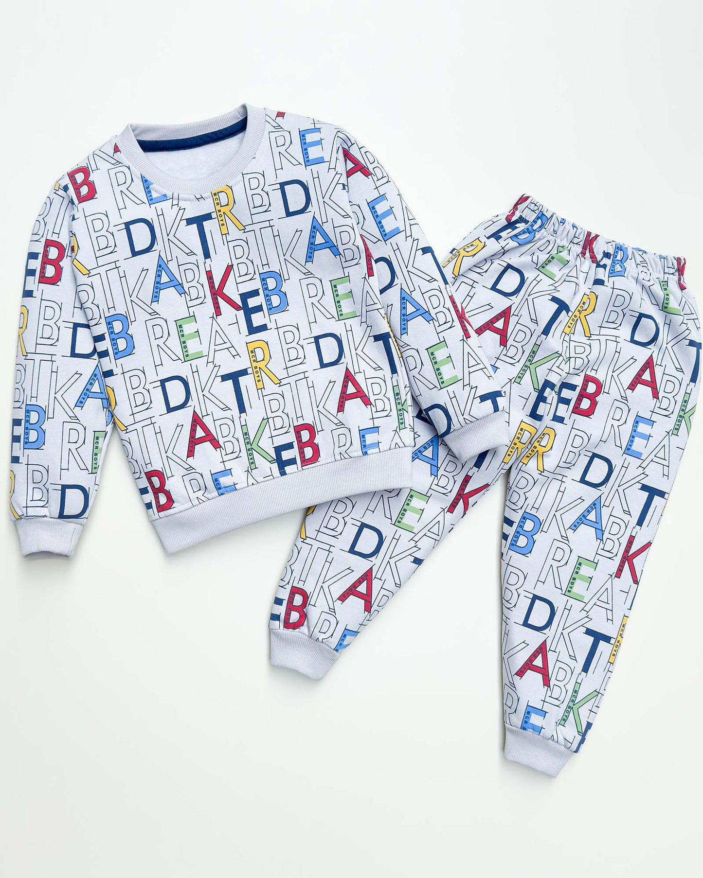 Alphabetic Printed Fleeced Co-ord Set