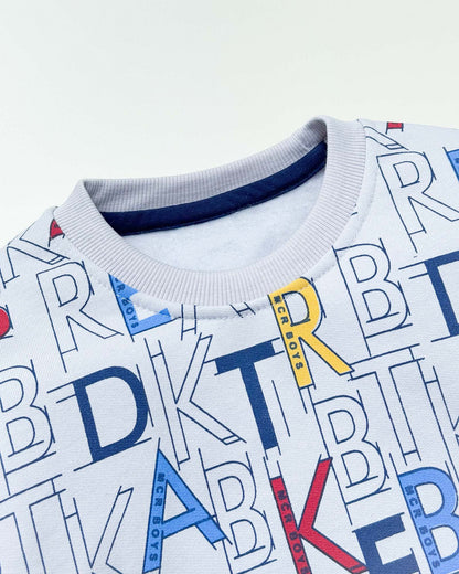 Alphabetic Printed Fleeced Co-ord Set