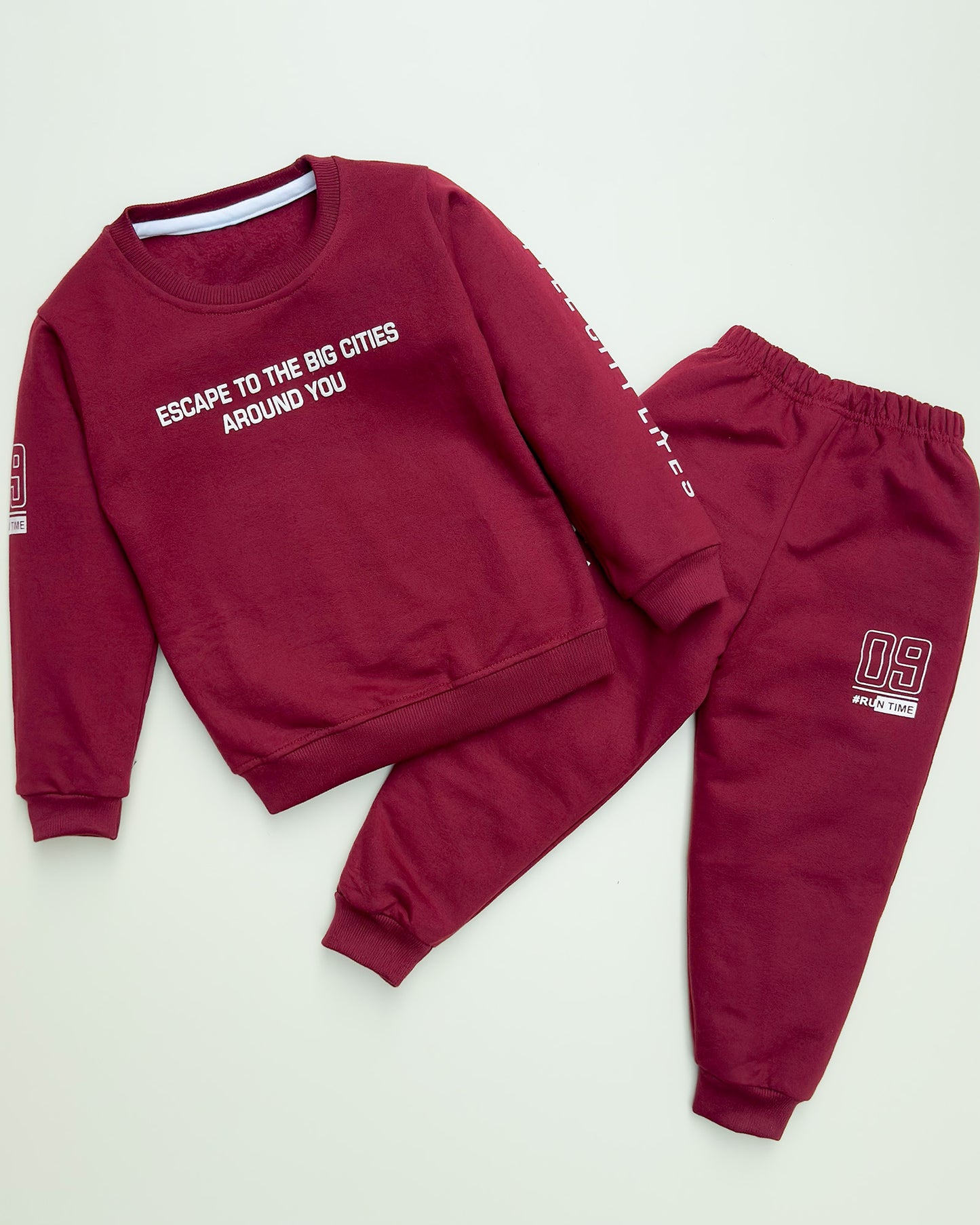 Escape Puff Printed Fleeced Co-ord Set