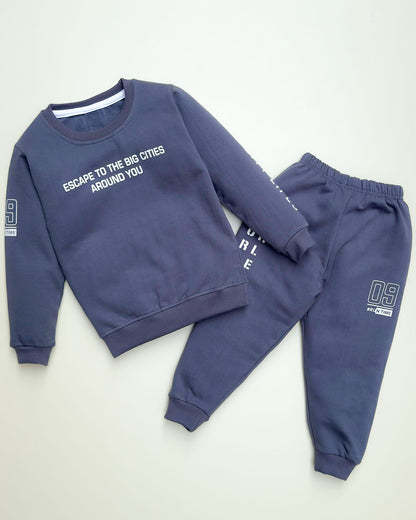 Escape Puff Printed Fleeced Co-ord Set