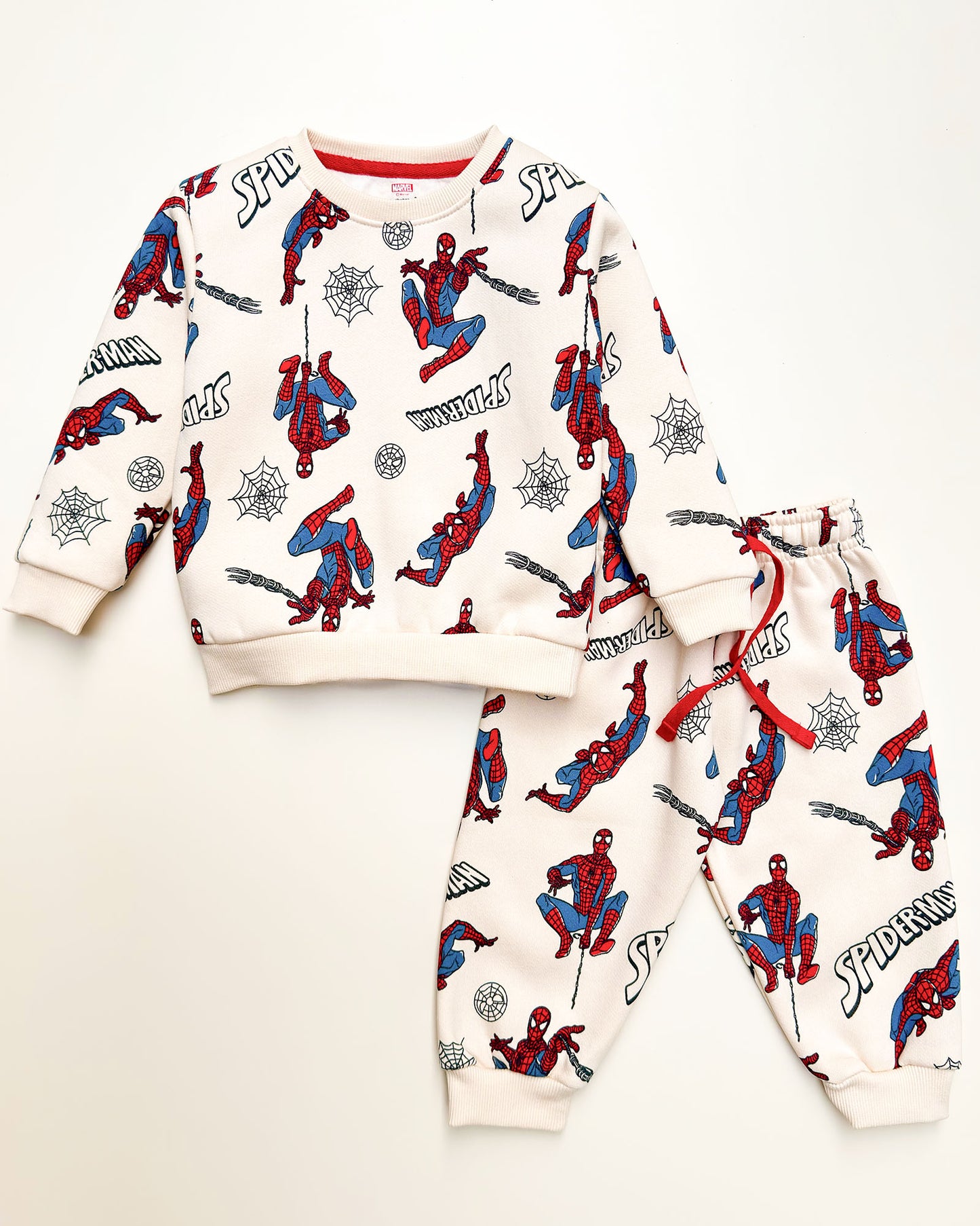 Marvel Spiderman Printed Fleeced Co-ord Set