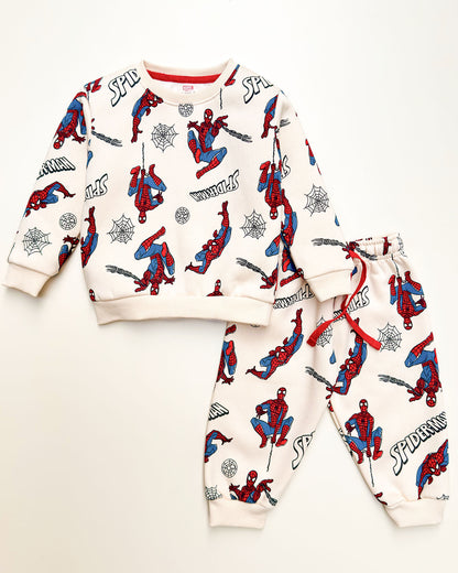 Marvel Spiderman Printed Fleeced Co-ord Set