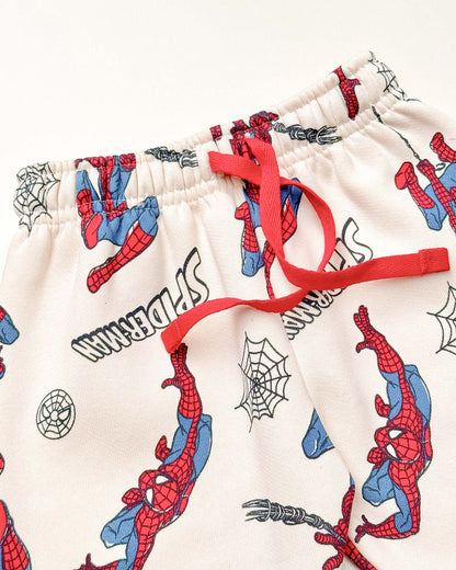 Marvel Spiderman Printed Fleeced Co-ord Set