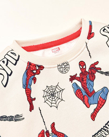 Marvel Spiderman Printed Fleeced Co-ord Set