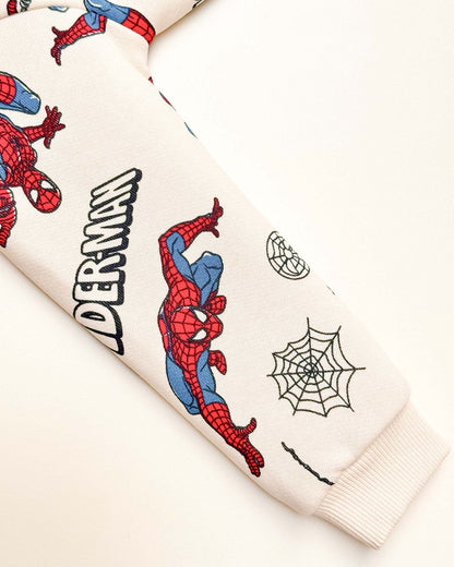 Marvel Spiderman Printed Fleeced Co-ord Set
