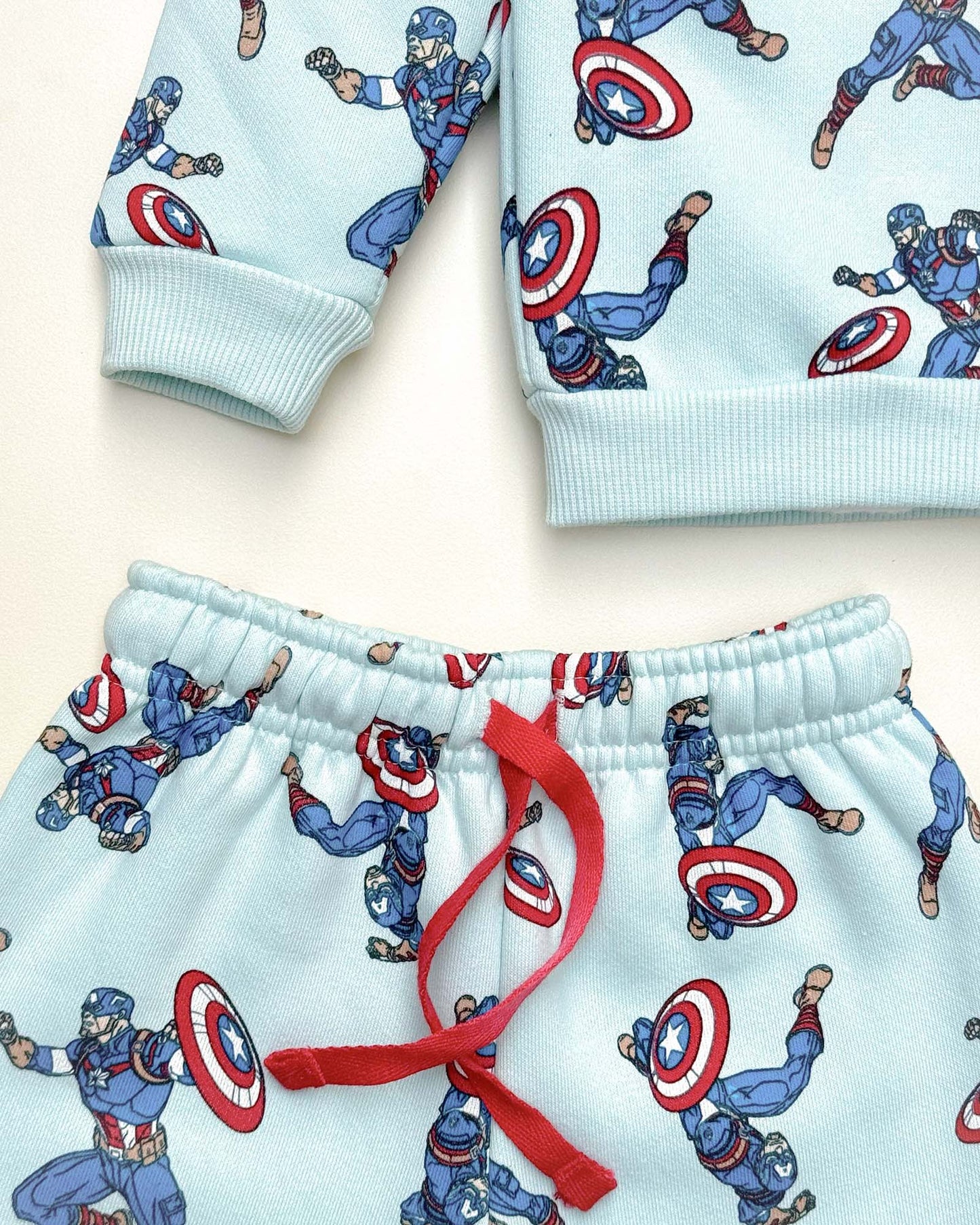 Captain America Marvel Printed Fleeced Co-Ord Set