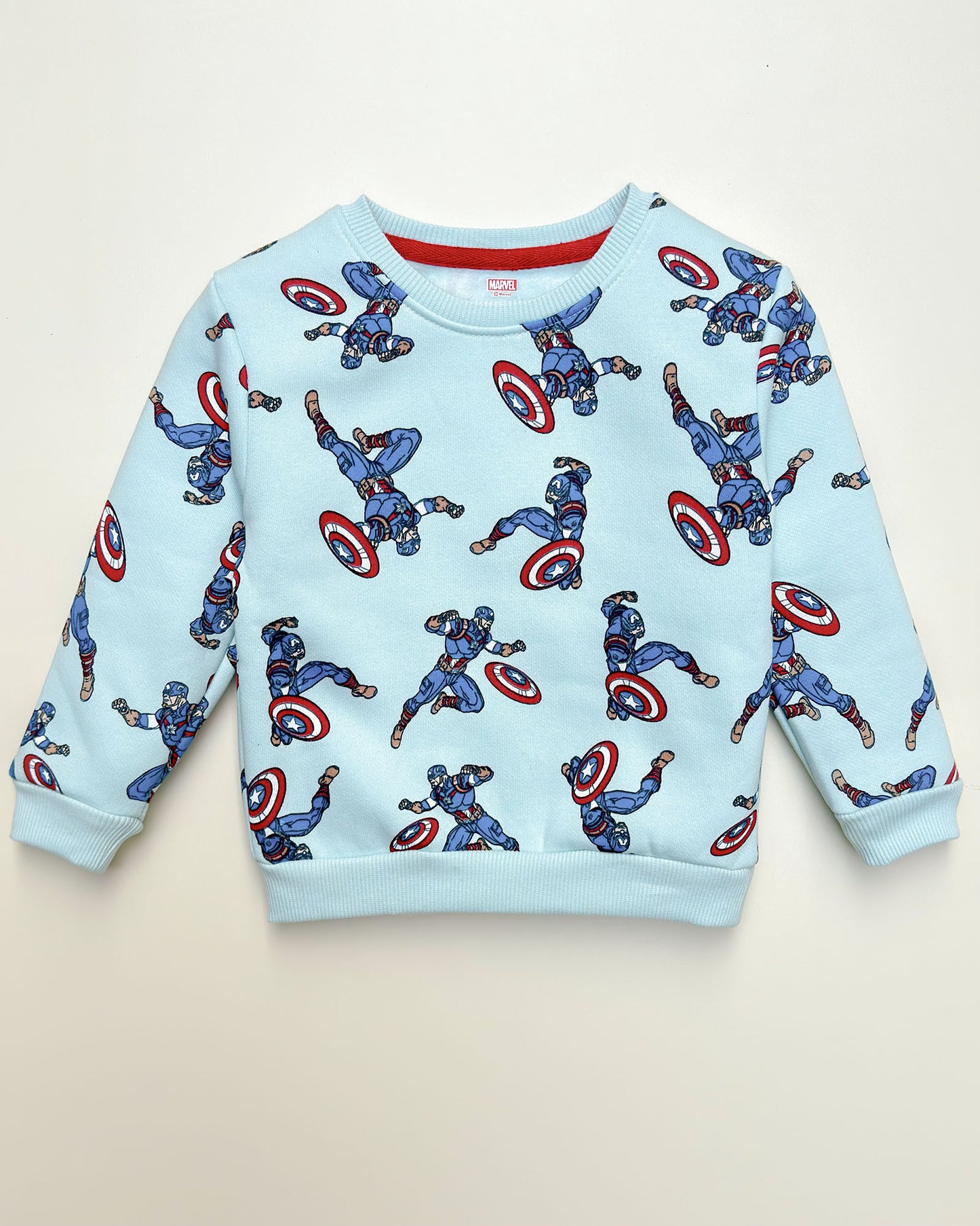 Captain America Marvel Printed Fleeced Co-Ord Set