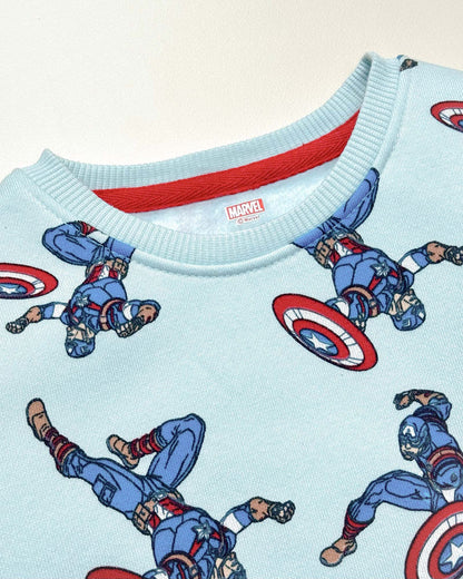 Captain America Marvel Printed Fleeced Co-Ord Set