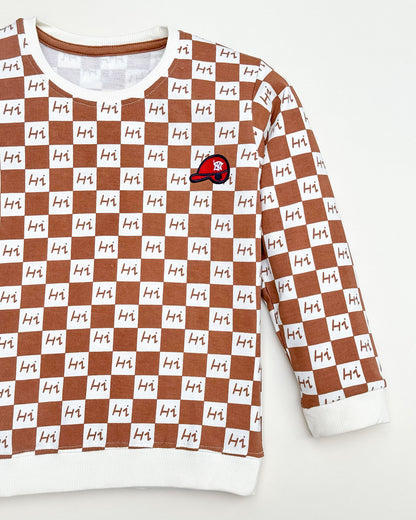 Hi Check Printed Full Sleeves Co-ord Set