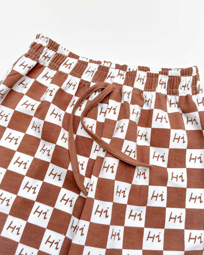 Hi Check Printed Full Sleeves Co-ord Set