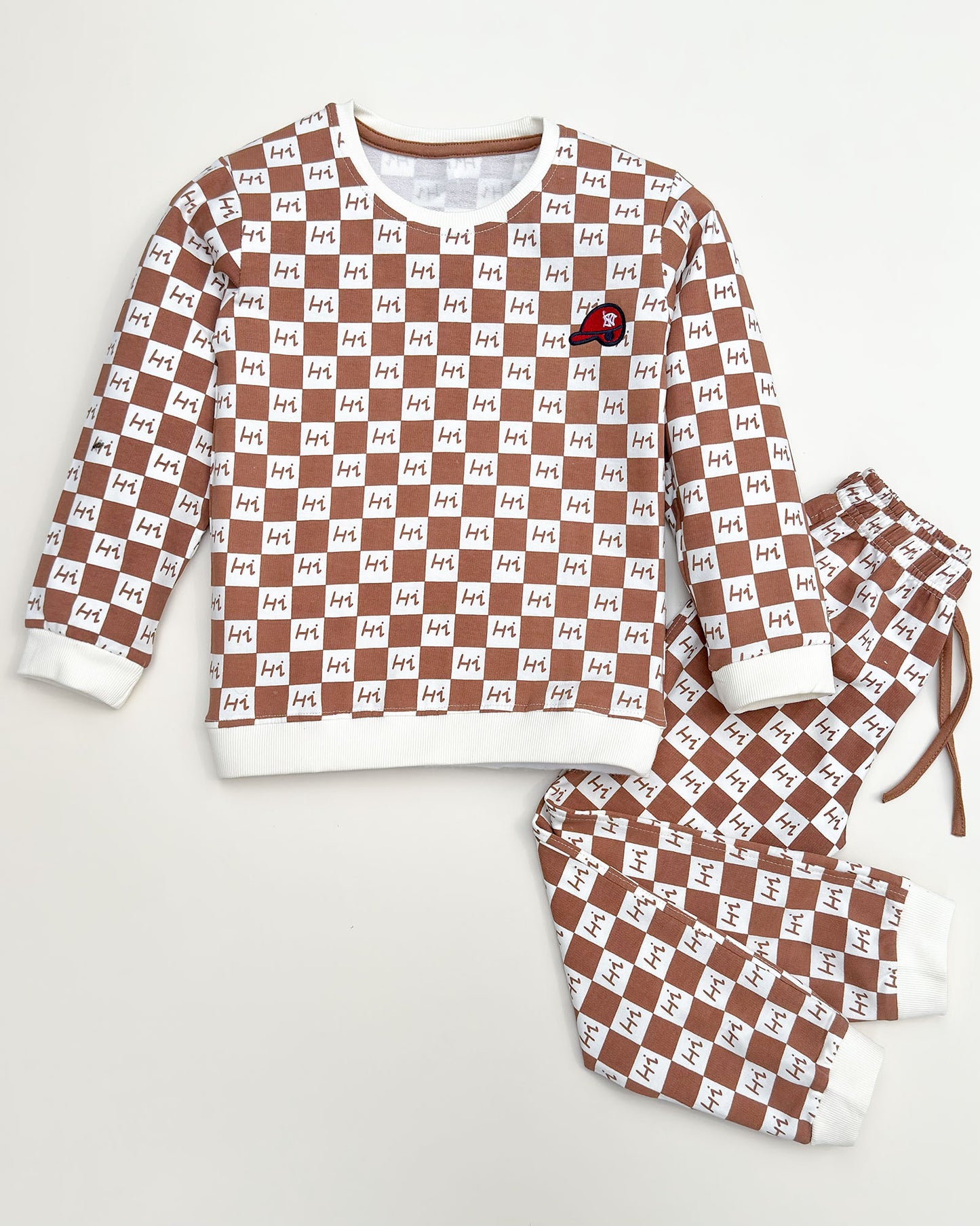 Hi Check Printed Full Sleeves Co-ord Set