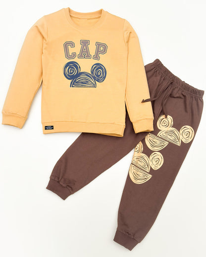 Cap Printed Full Sleeve Co-Ord Set