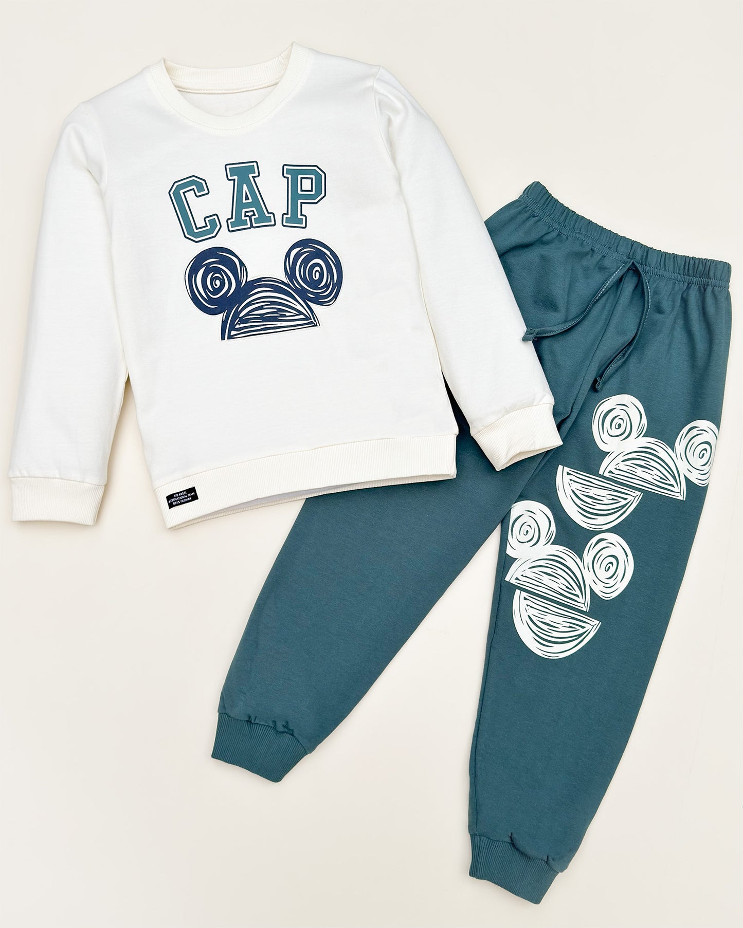 Cap Printed Full Sleeve Co-Ord Set