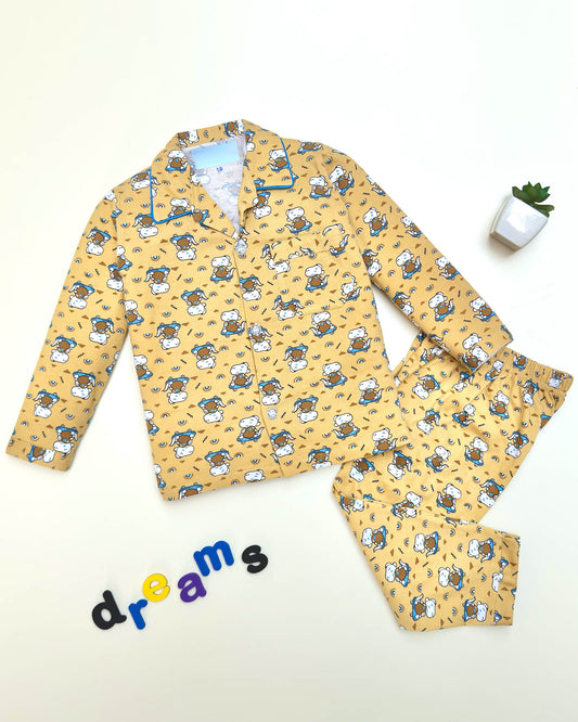 Printed Hosiery Night Suit Baby Dino