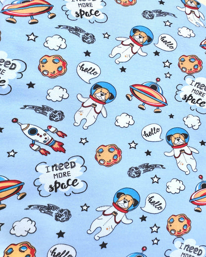 Printed Hosiery Night Suit Dog In Space