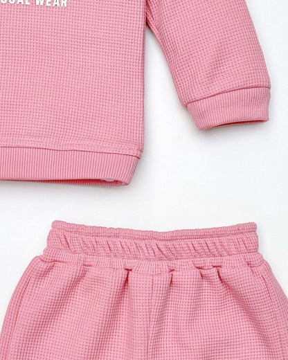 Paris Printed Waffle Textured Co-Ord Set