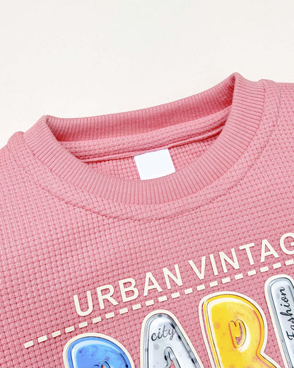 Paris Printed Waffle Textured Co-Ord Set