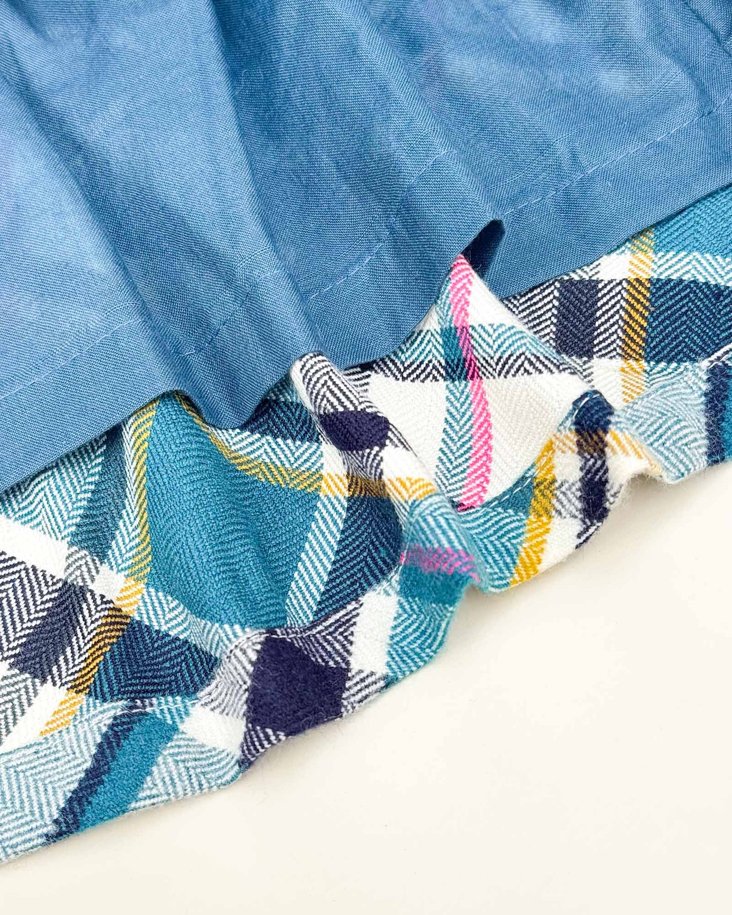 Herringbone Check Print Casual Dress With Stockings