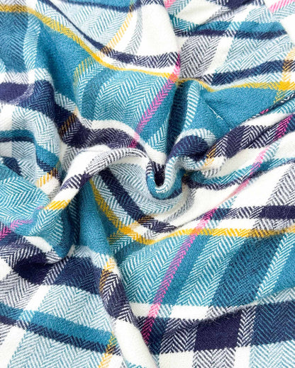 Herringbone Check Print Casual Dress With Stockings