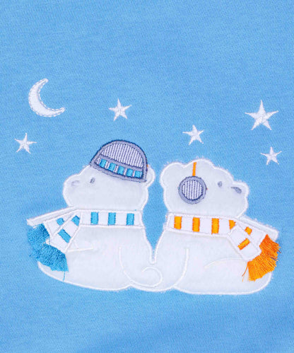 Bear Night Appliqués Fleeced Co-Ord Set