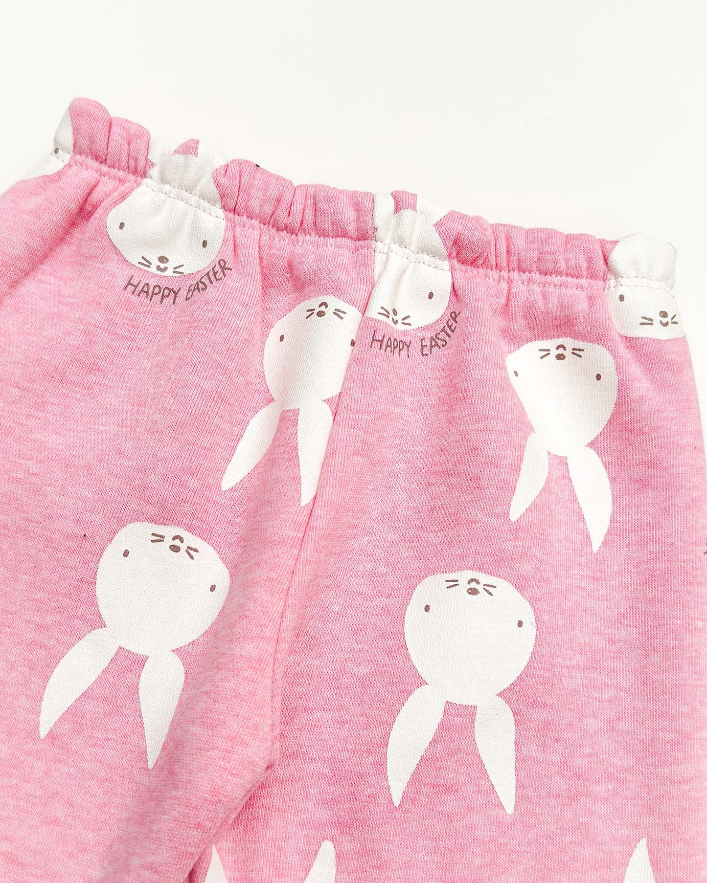 Bunny Printed Fleeced Casual Dress With Joggers