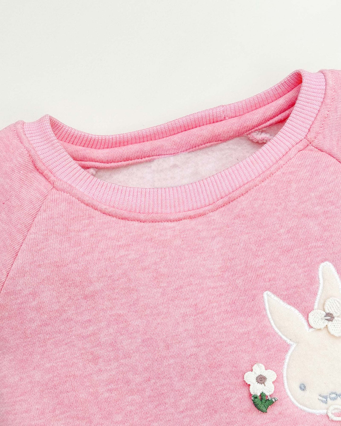 Bunny Printed Fleeced Casual Dress With Joggers