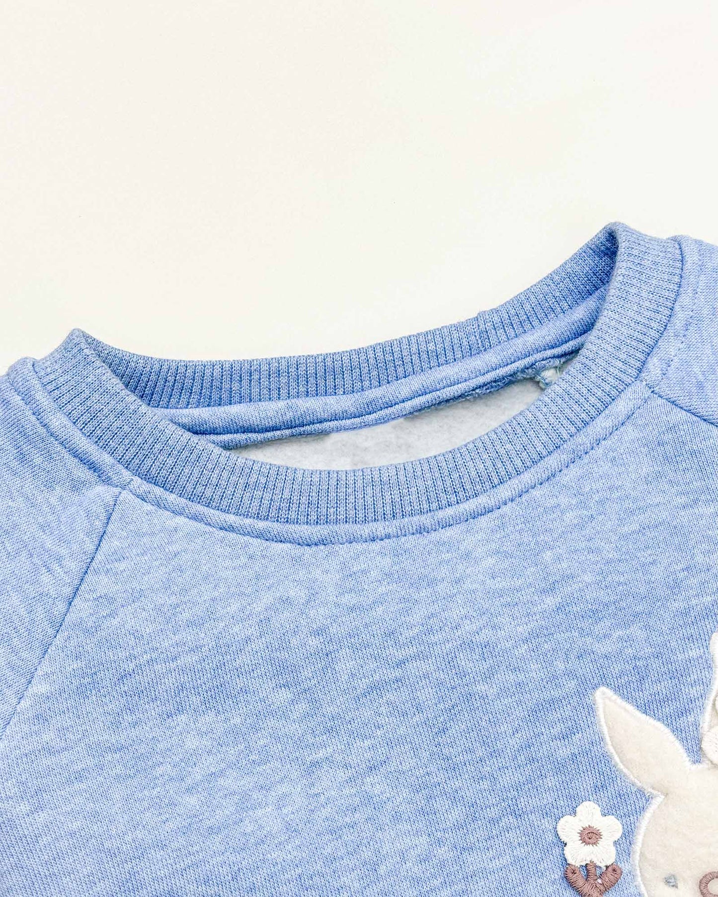 Bunny Printed Fleeced Casual Dress With Joggers