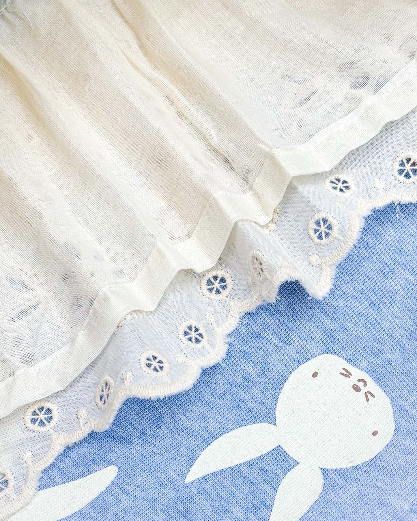 Bunny Printed Fleeced Casual Dress With Joggers