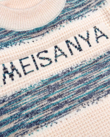 Striped Full Sleeve Knitted Sweater