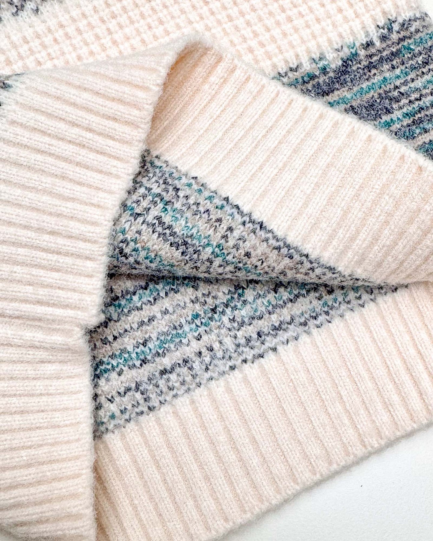 Striped Full Sleeve Knitted Sweater