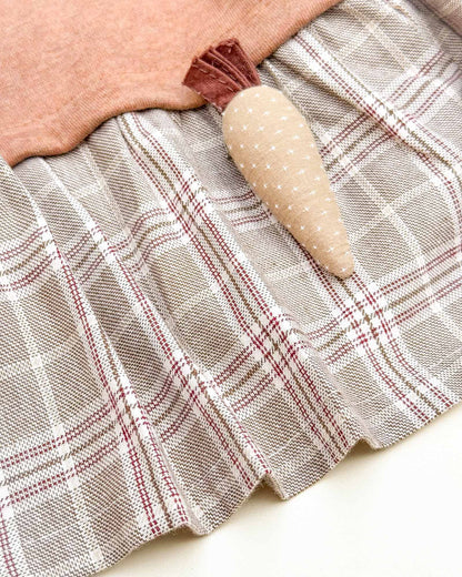 Fur Coat Fleeced Casual Dress With Jogger & Broach Details