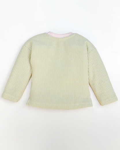 Full Sleeve Hand-Knitted Top With Denim Set