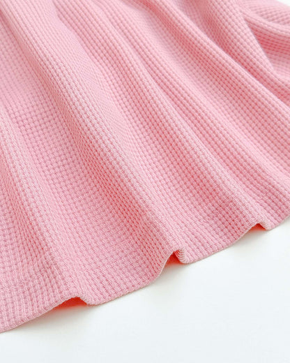 Waffle Textured Cat Face Full Sleeve Co-Ord Set