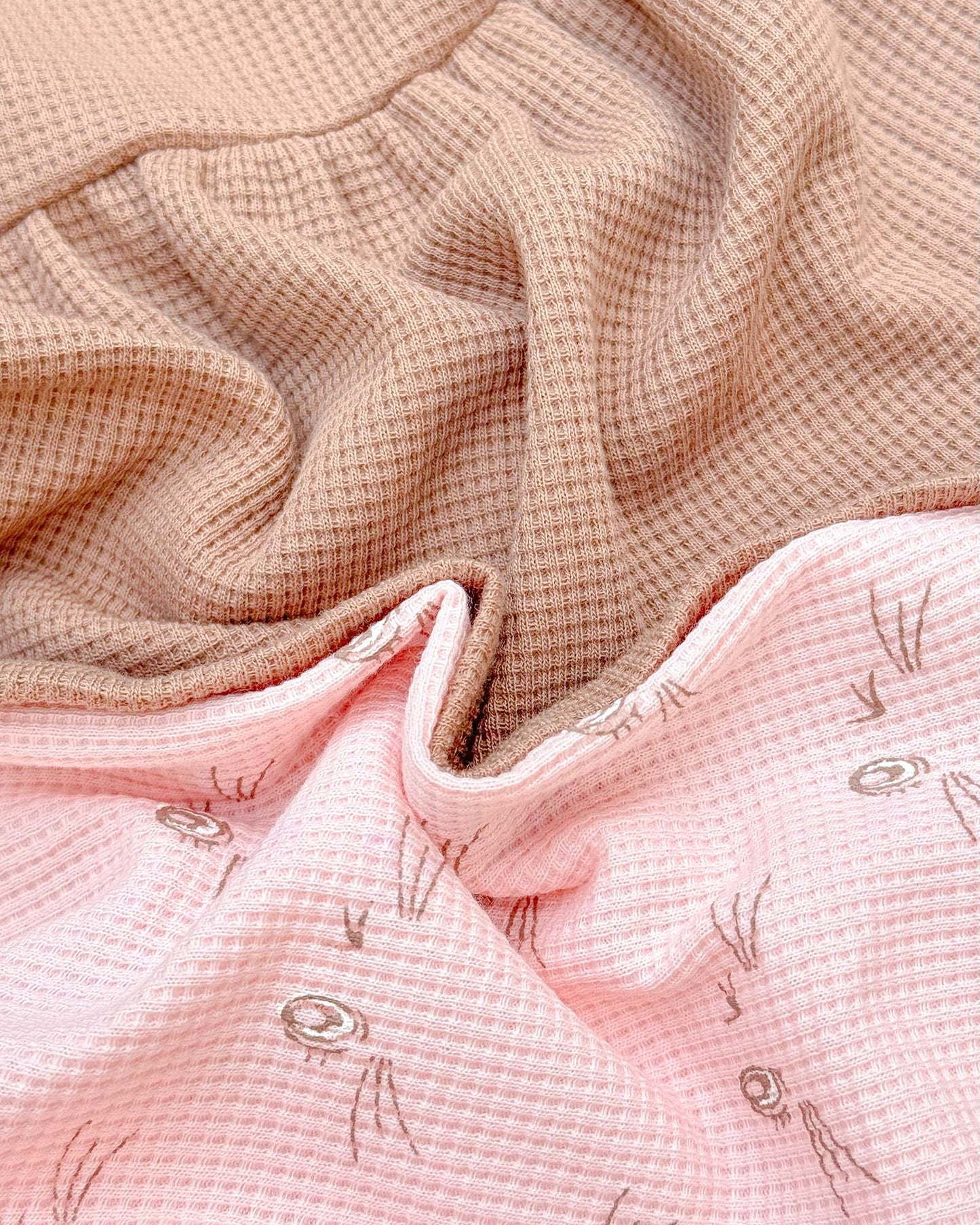 Waffle Textured Cat Face Full Sleeve Co-Ord Set