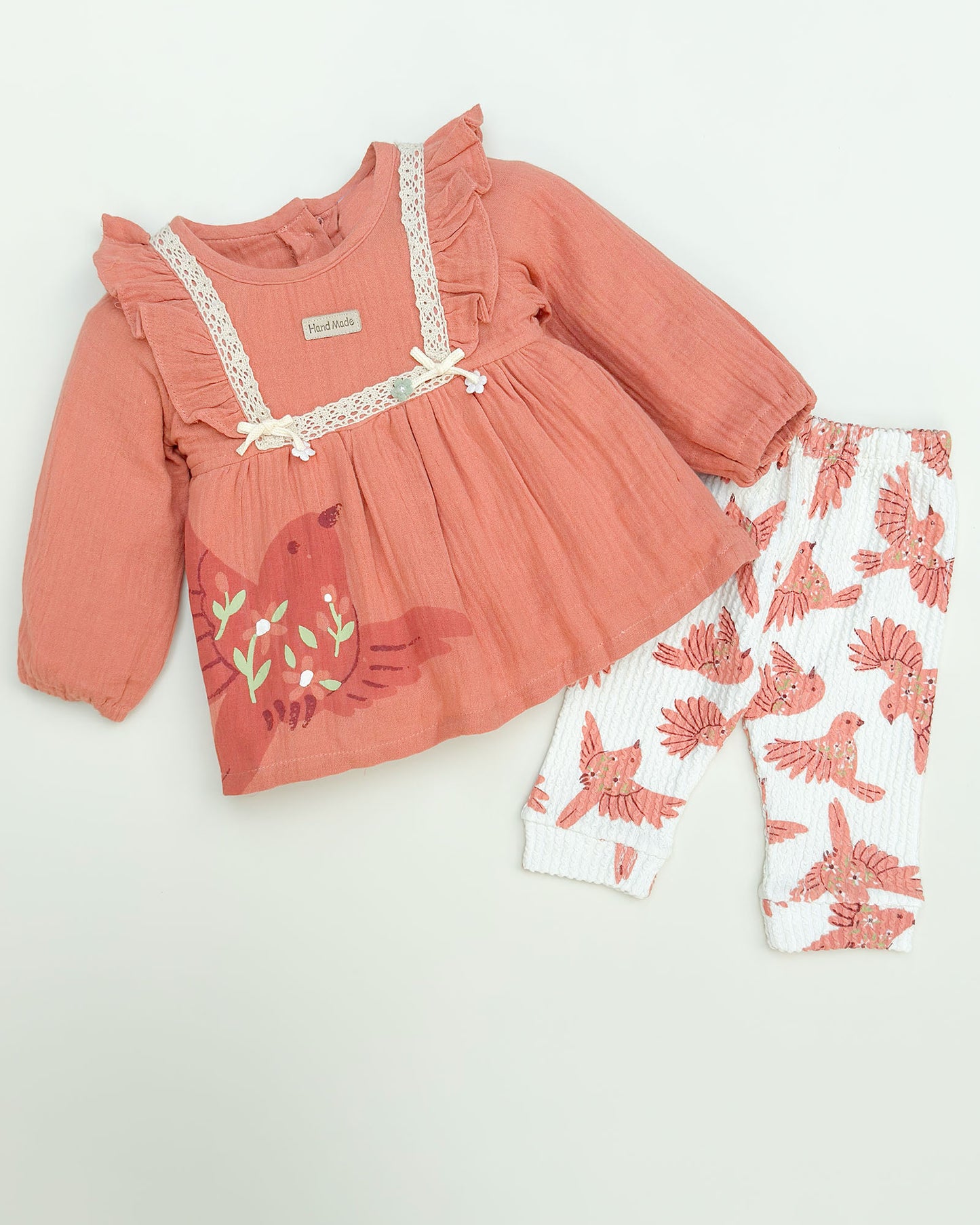 Crinkled Textured Full Sleeve Casual Dress With Pants