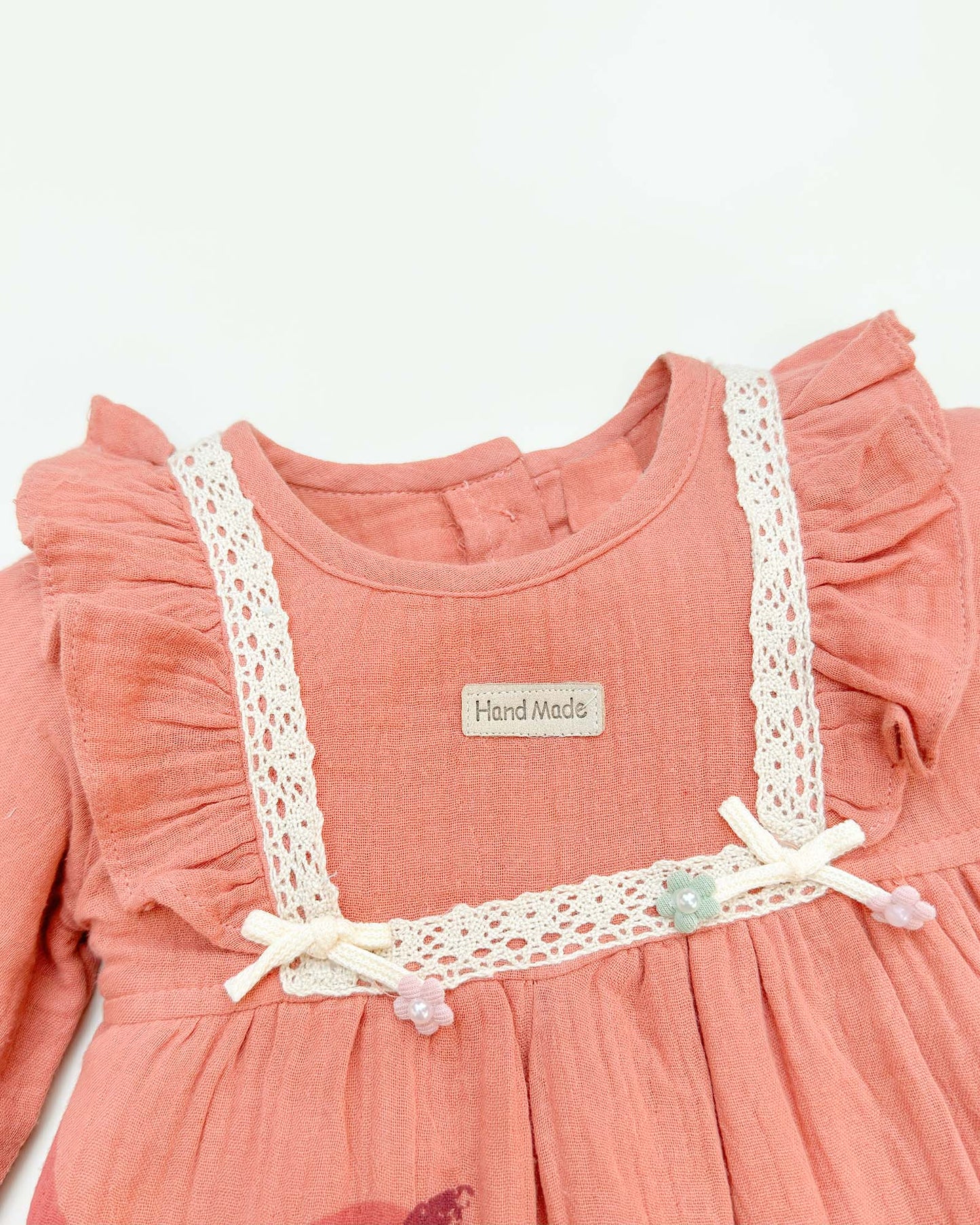 Crinkled Textured Full Sleeve Casual Dress With Pants