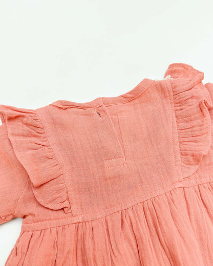 Crinkled Textured Full Sleeve Casual Dress With Pants