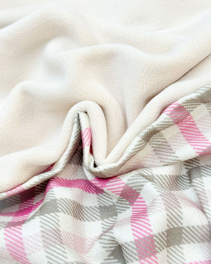 Belive Printed Check Casual Dress With Fleece Jogger & Drawstring Belt