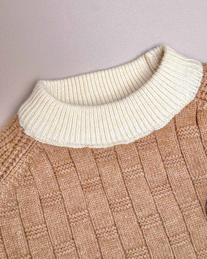 Full Sleeve Brick Textured Sweater